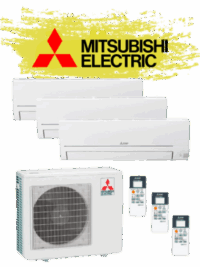 Aire Acondicionado Mitsubishi Electric 3x1 MXZ-2F50VF (3ud) MSZ-AY25VGKP