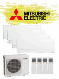 Aire Acondicionado Mitsubishi Electric 4x1 MXZ-2F72VF (2ud) MSZ-AY25VGKP + (2ud) MSZ-AY235VGKP